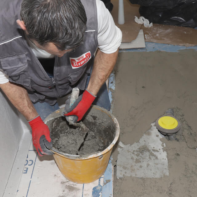 Preparazione del massetto